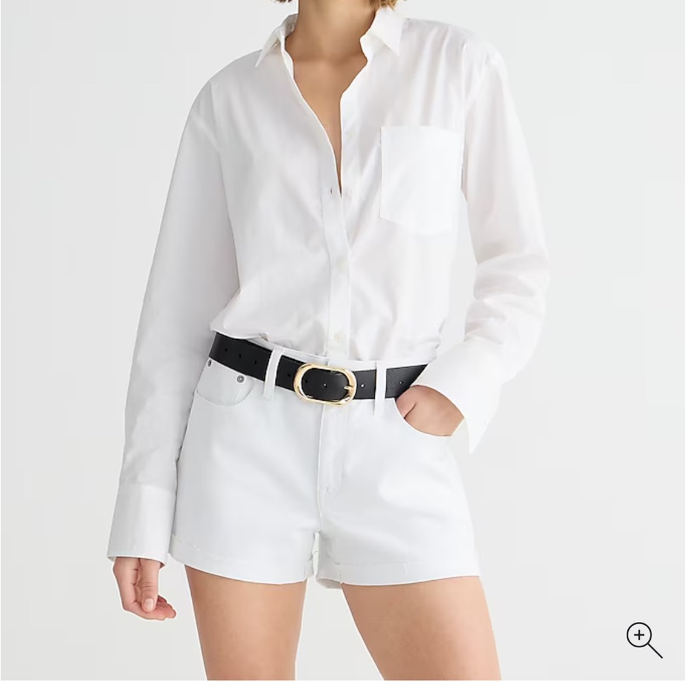 J.Crew Mid-rise White Denim Shorts